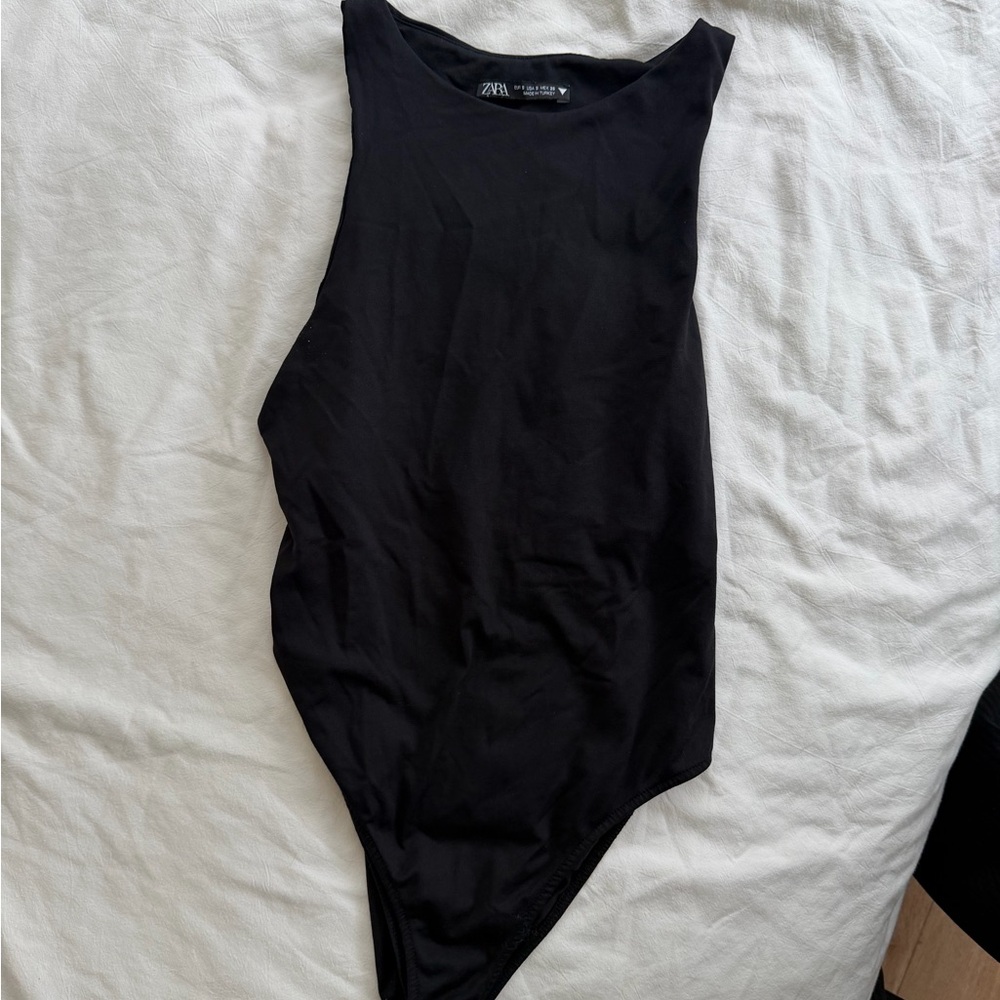 Zara Black Sleeveless Bodysuit